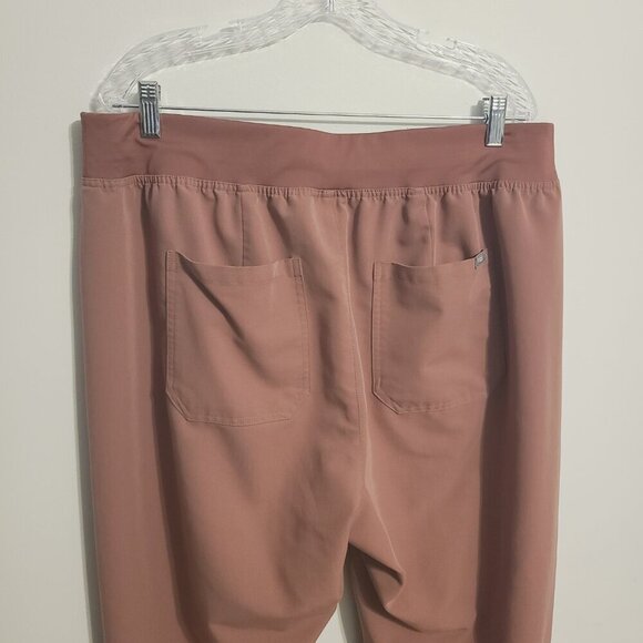 FIGS | Women's Pink Scrubs Pants With Gray Drawstring Ties (Size 3XL Petite) - Picture 10 of 13
